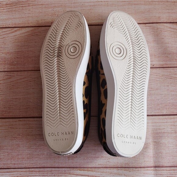 Cole Haan Grand OS Moccasin Animal Print Dyed Calf Hair Leather Loafer Flats - Picture 6 of 8